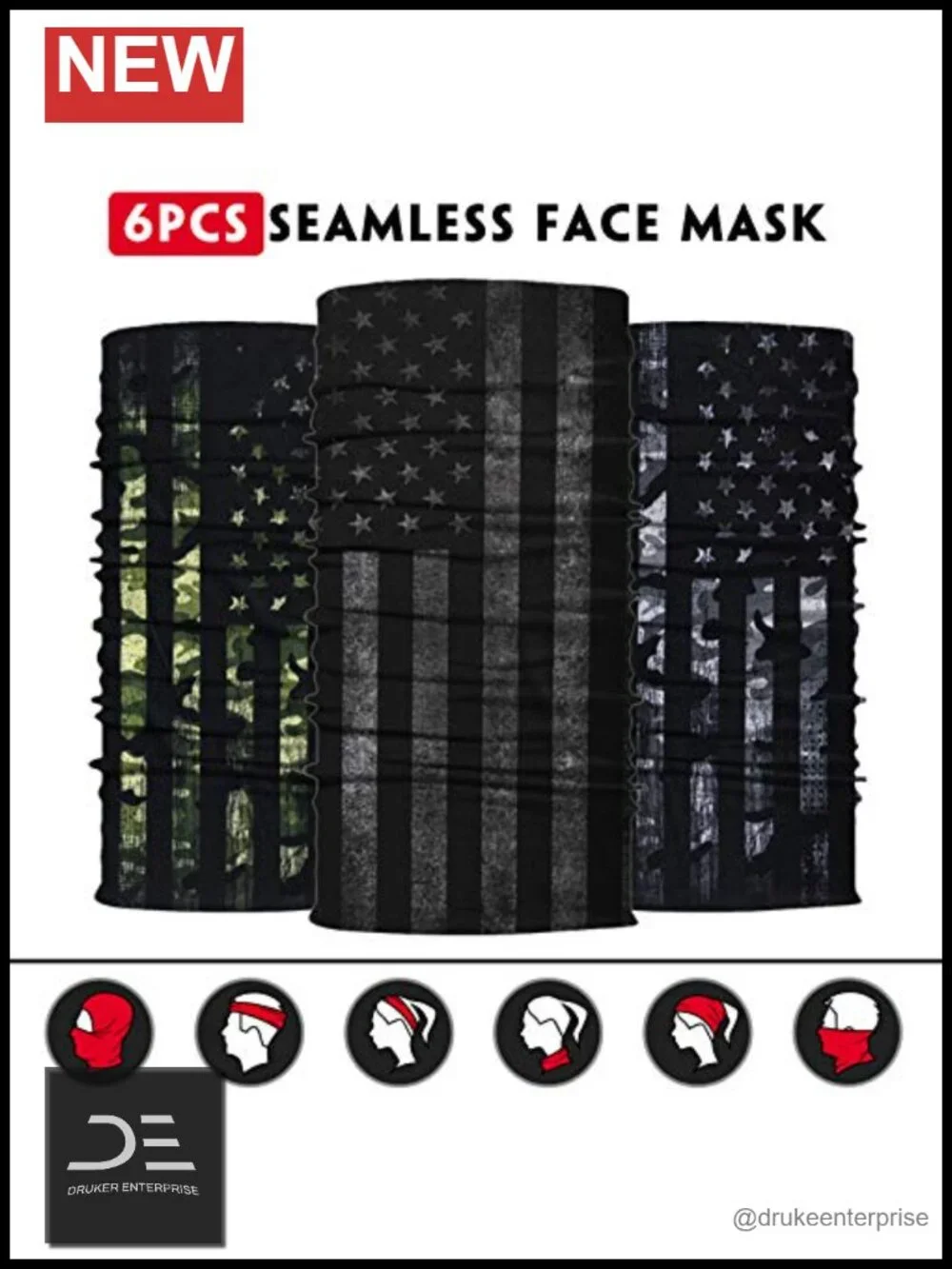 Seamless Neck Gaiter Face Mask for Running Hiking Cycling, Microfiber Sun